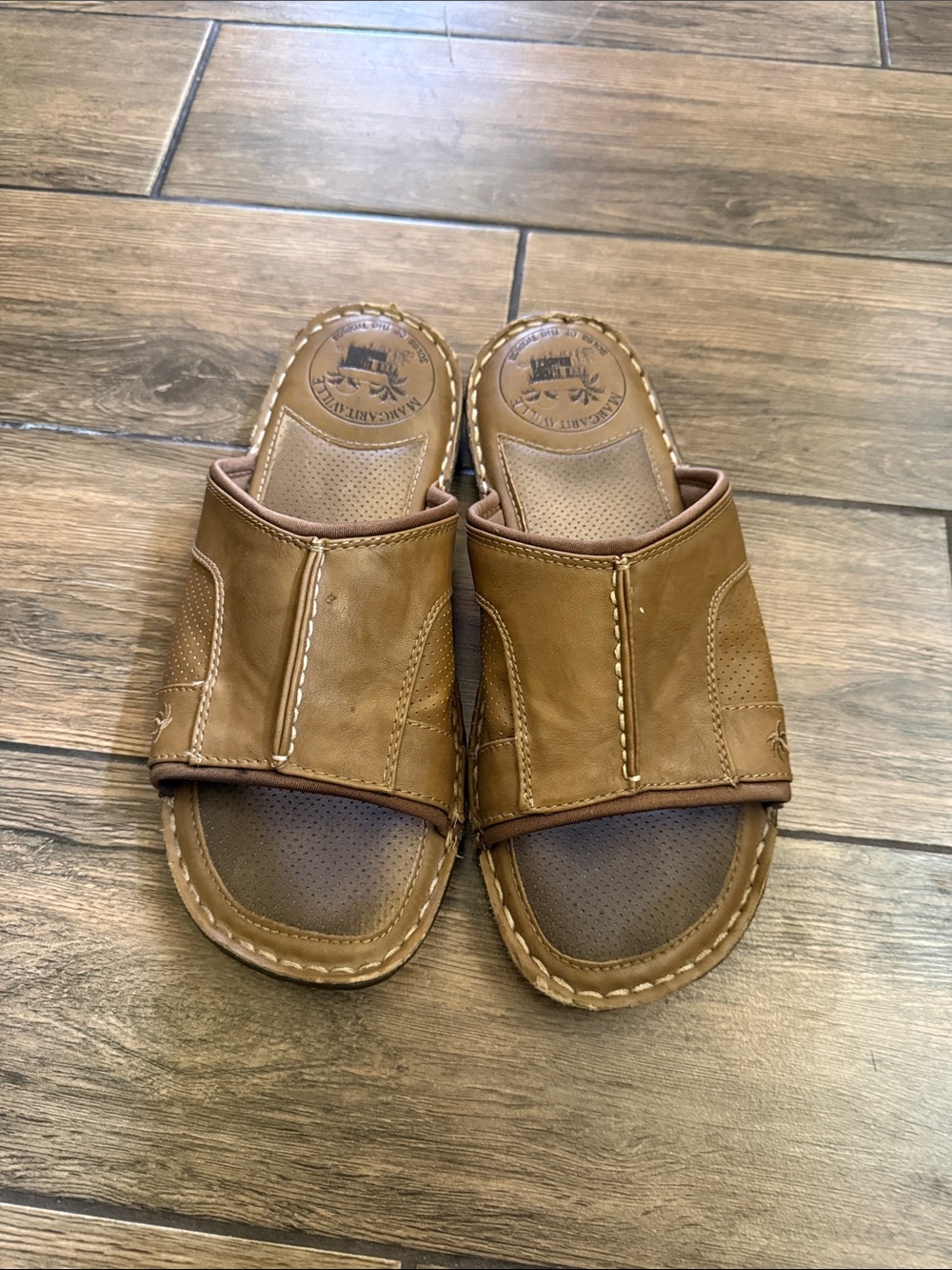 Margaritaville Sandals St Martin Slide Brown Slip On Comfort Resort Beach Men 9